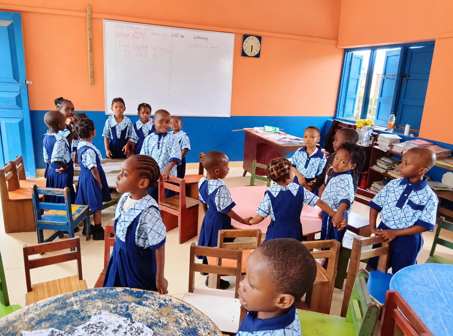 Living Spring young pupils taking part in a classroom activity