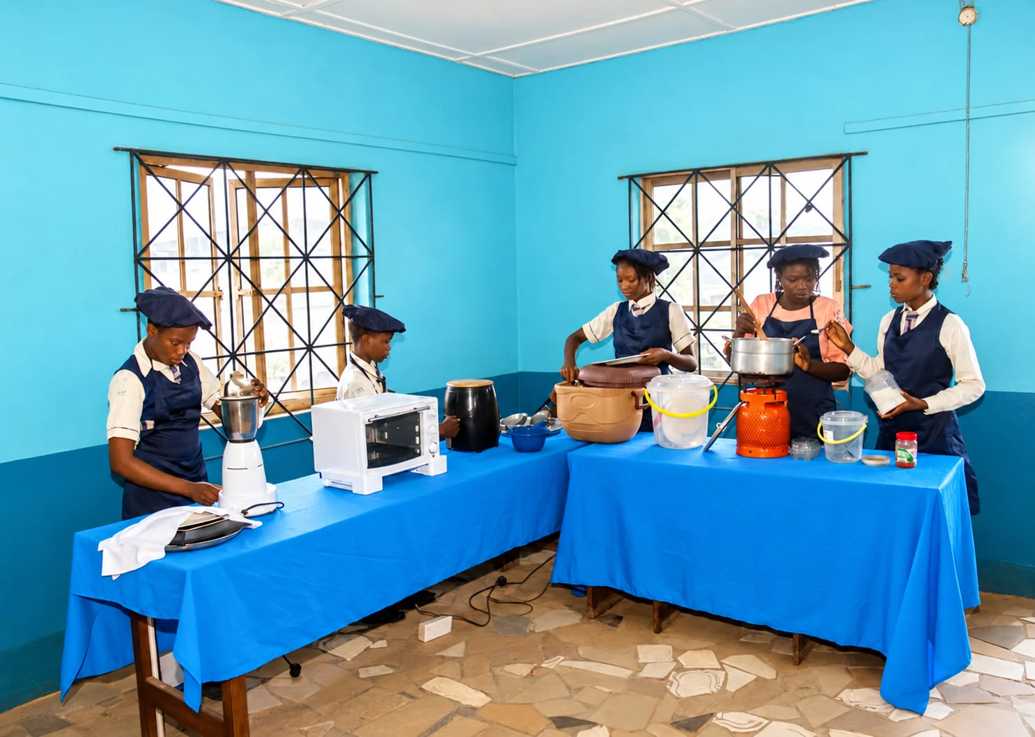 Practical learning in the Home Management laboratory